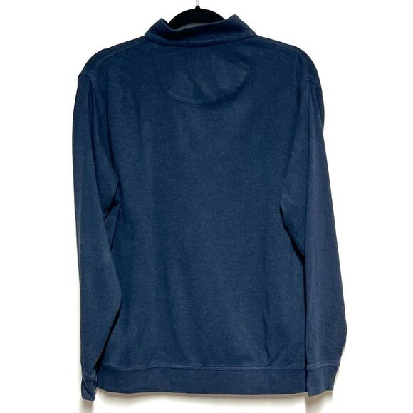 Peter Millar Quarter Zip Cotton Golf Pullover Navy Sz Mens M - Picture 3 of 5